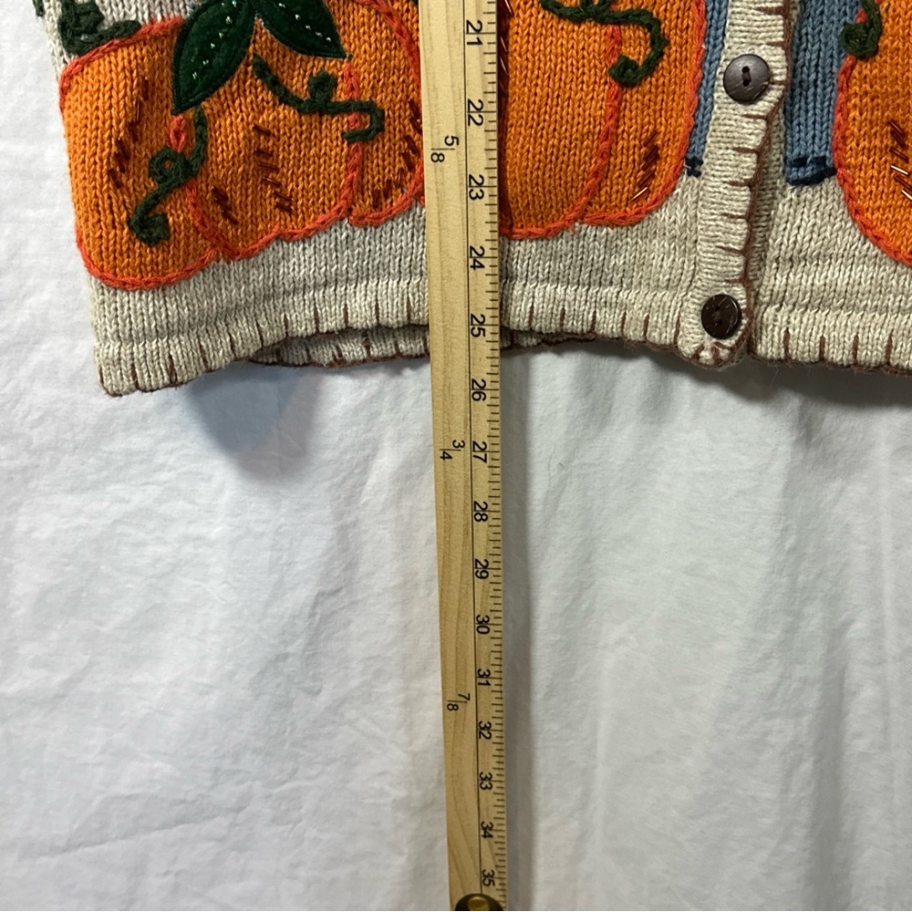 White Stag Kids Pumpkin Patch Vest - Cream and Orange SZ L - Picture 8 of 9